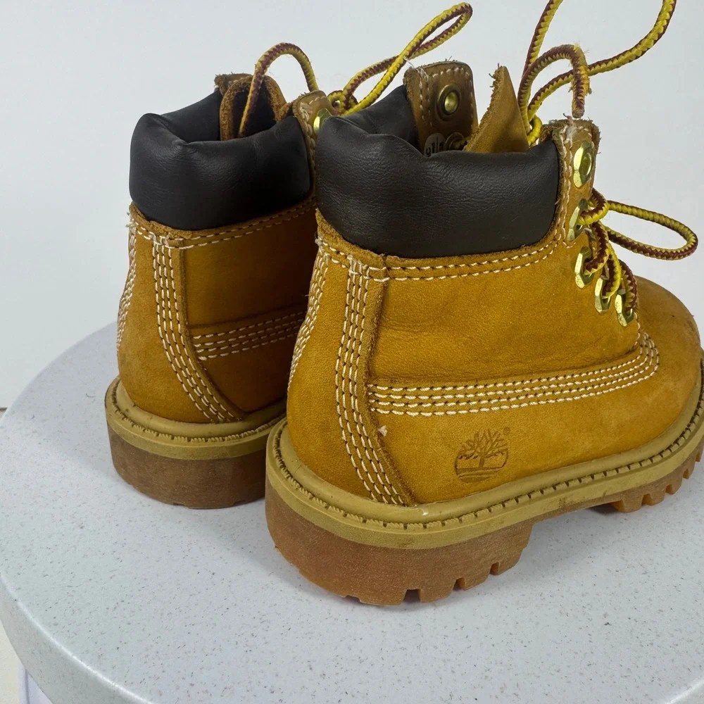 Timberland Premium Waterproof Toddler Boots 6M Wheat Gold Good 12809‎